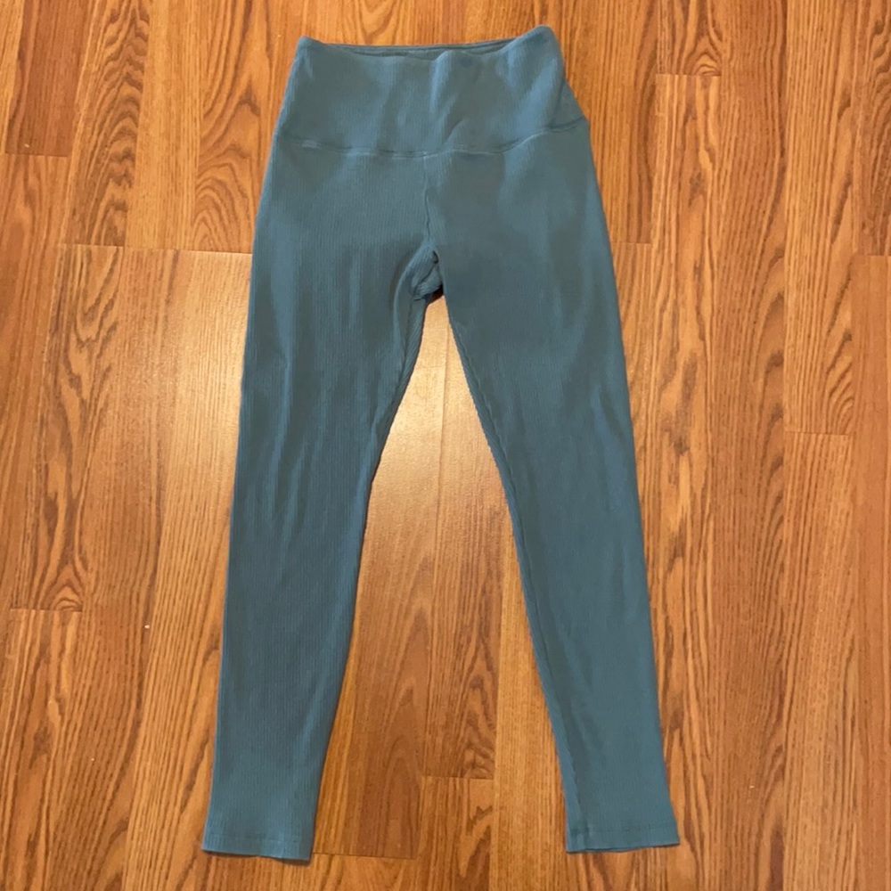 Pink Victoria Secret Ribbed Yoga Leggings